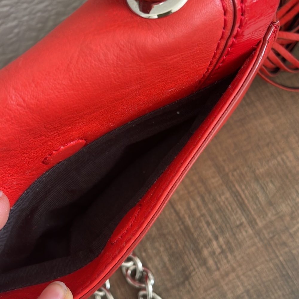 Diane Von Furstenberg Red Leather Mini Harper - Picture 7 of 10